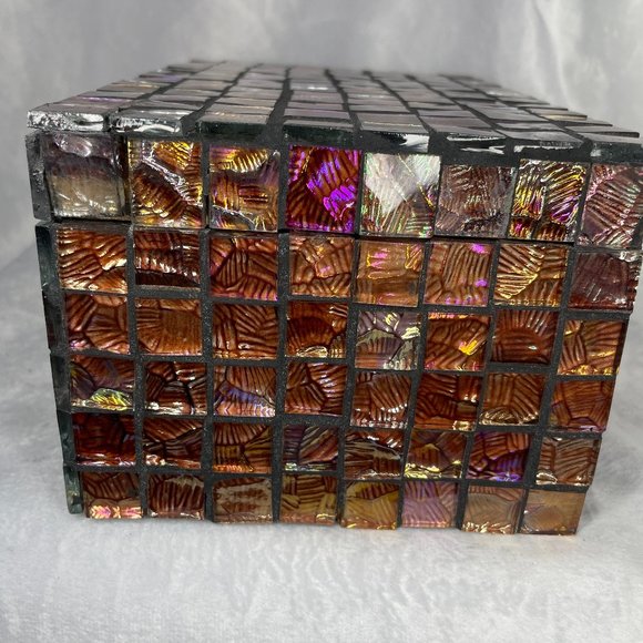 Vintage IMAX Orchid Mosaic Boxes - Set of 2 - Picture 6 of 16
